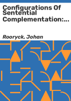 Configurations_of_sentential_complementation