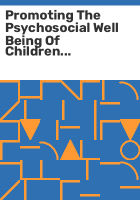 Promoting_the_psychosocial_well_being_of_children_following_war_and_terrorism