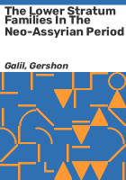 The_lower_stratum_families_in_the_Neo-Assyrian_period