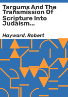Targums_and_the_transmission_of_scripture_into_Judaism_and_Christianity