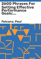 2600_phrases_for_setting_effective_performance_goals